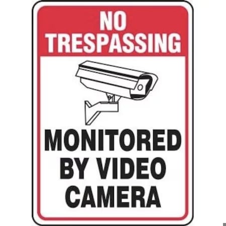 Accuform NO TRESPASSING SAFETY SIGN MONITORED MASE901VP